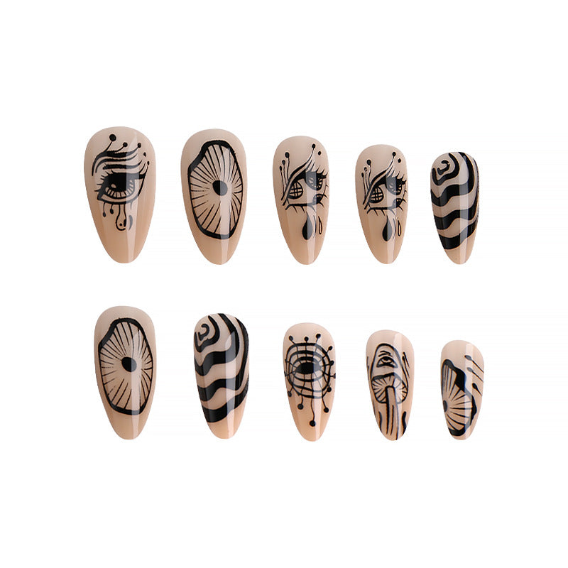 Artful nails with abstract design Stornfield