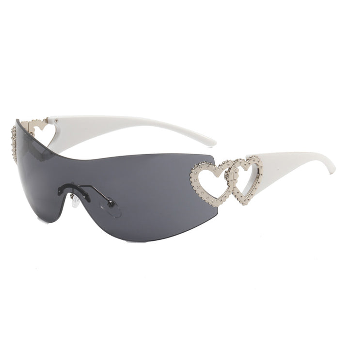 Ladies Fashion Sunglasses with Heart Applications Stornfield