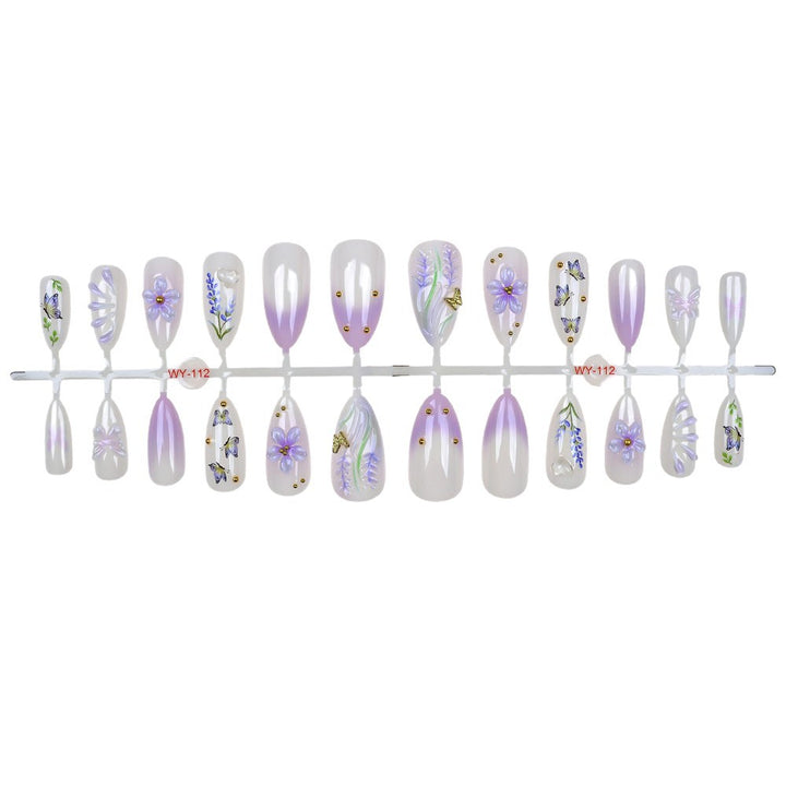 Elegant Floral Artwork Press-On Nails Stornfield