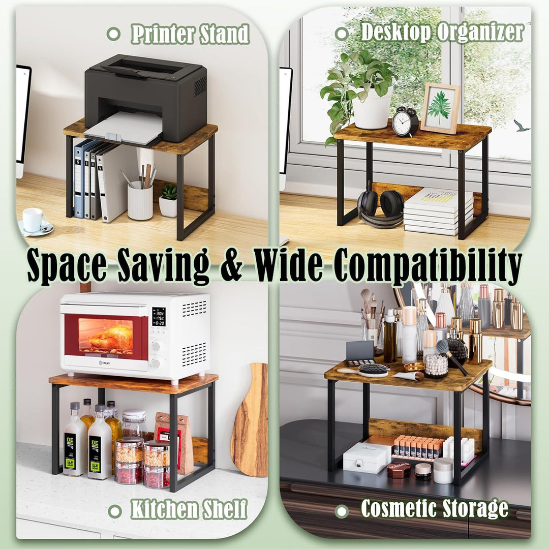 Printer stand with open shelving units Stornfield