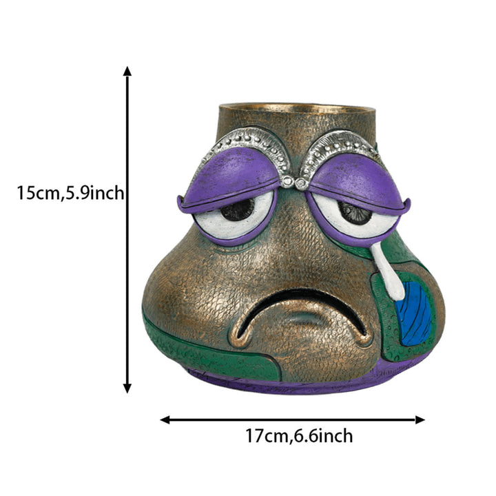 Whimsical Sad Face Planter