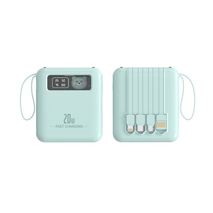 Portable power bank with integrated LED display and multifunctional charging ports Stornfield