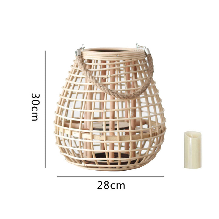 Decorative Rattan Lantern with Carry Handle Stornfield