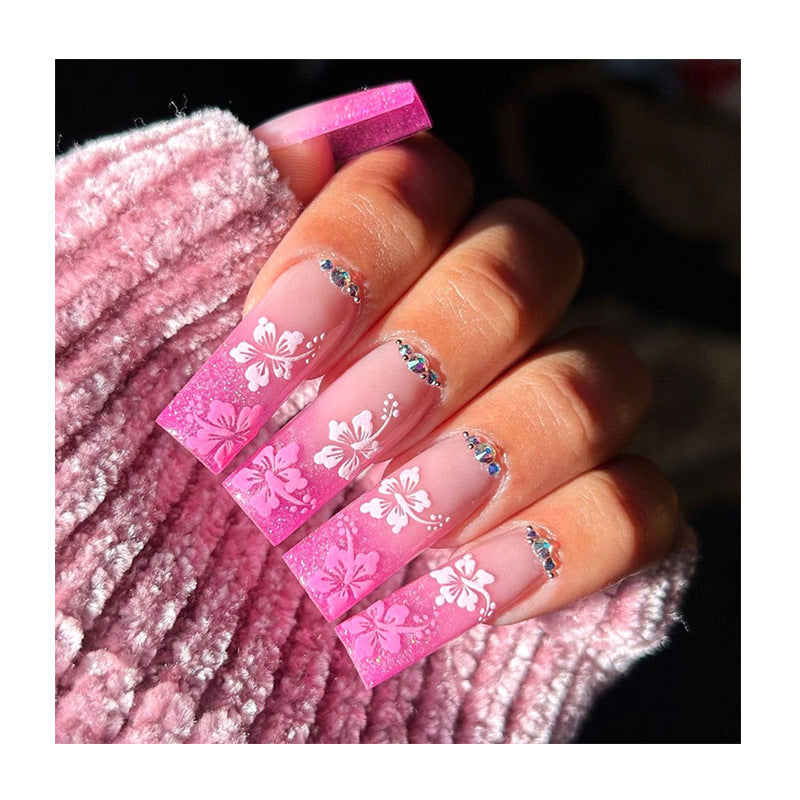 Decorative Floral Nail Extensions