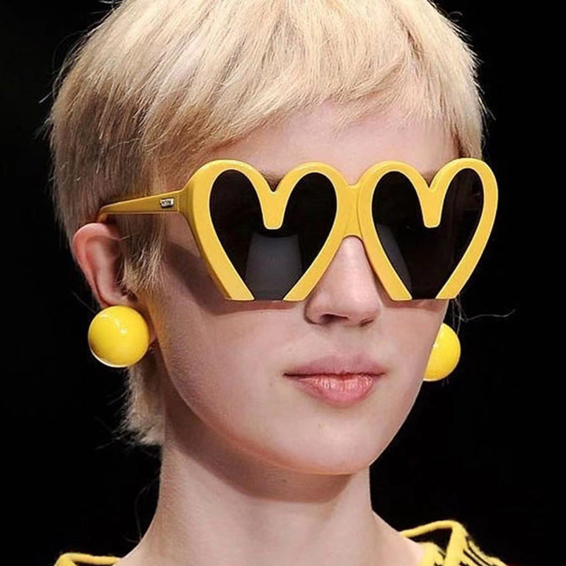 Women's Heart-Shaped Sunglasses with Durable Plastic Frame and UV Protection Stornfield