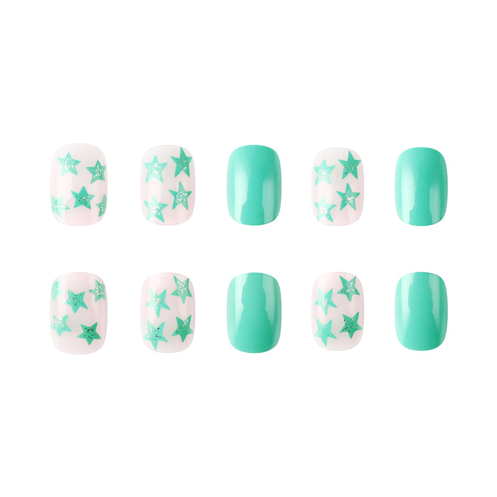 Star-Embellished Gel Nail Art Stornfield