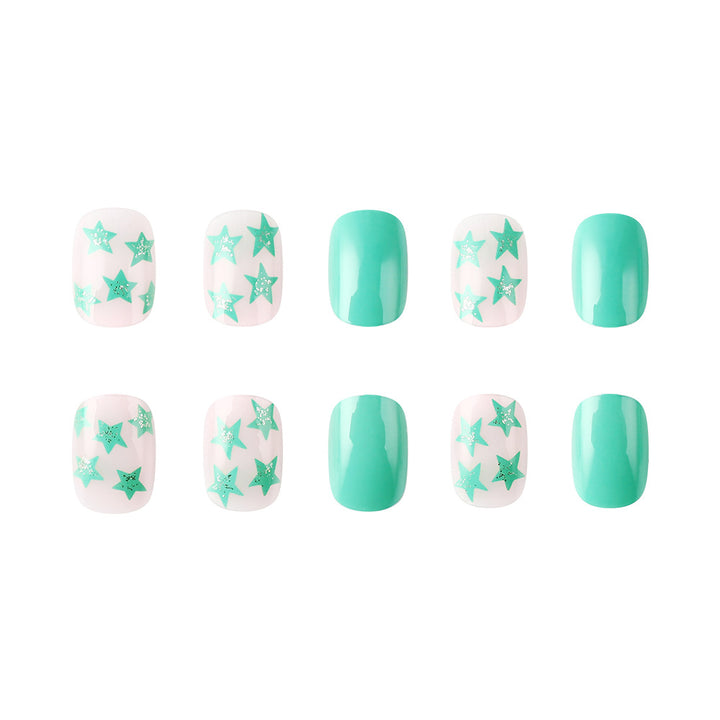 Star-Embellished Gel Nail Art Stornfield