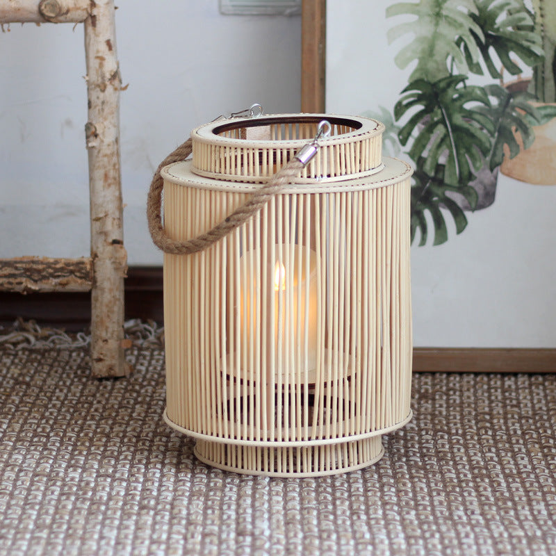 Decorative lantern made of woven material Stornfield