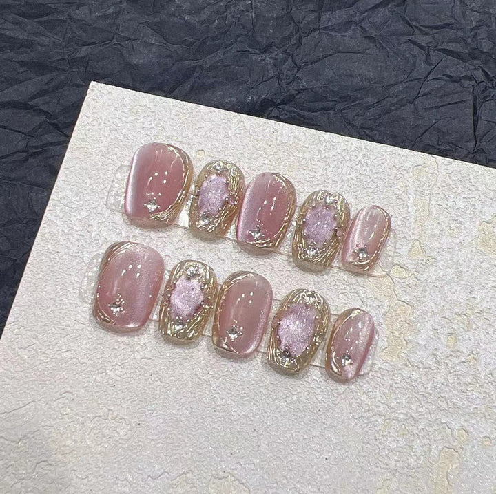 Chic Press-On Nail Art Set Stornfield