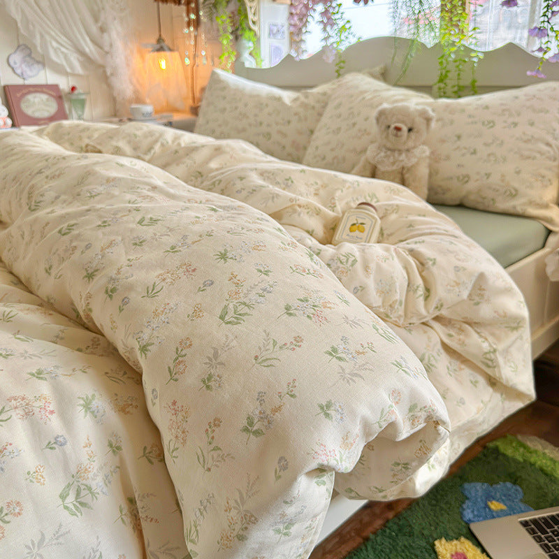 Printed Cotton-Blend Duvet Cover Set