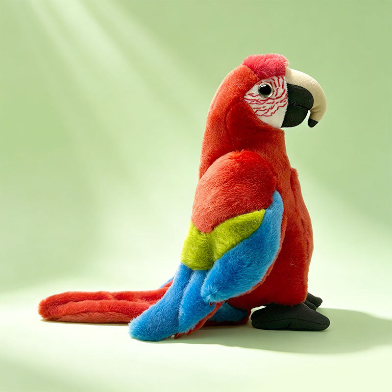 Lifelike Plush Parrot Toy with Embroidered Beak and Poseable Feet Stornfield