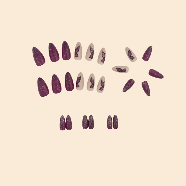 Butterfly-Inspired Glitter Nail Extensions Stornfield