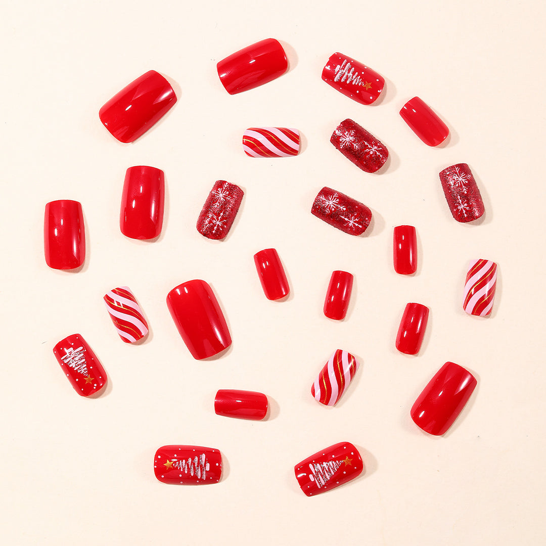 Festive Winter-Themed Nail Art Set Stornfield