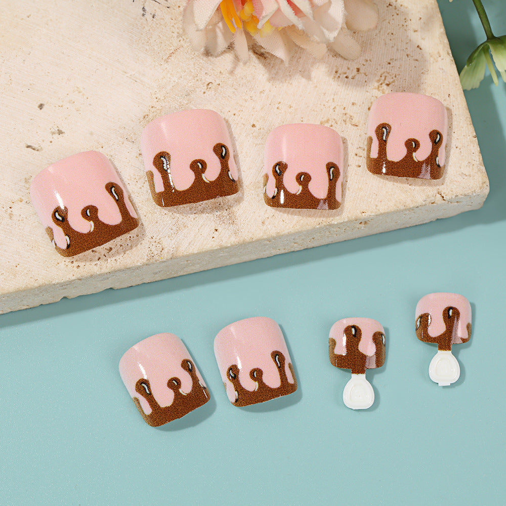 Creative Ice Cream Cup Design Artificial Nails Stornfield
