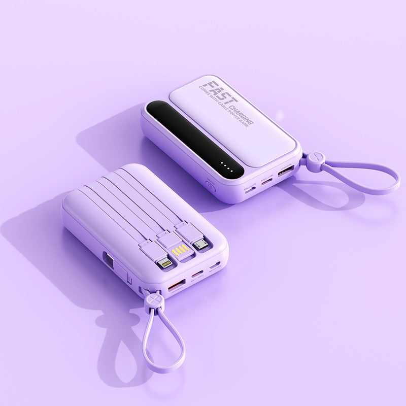Portable power bank with integrated fast charging ports and multifunctional cable Stornfield
