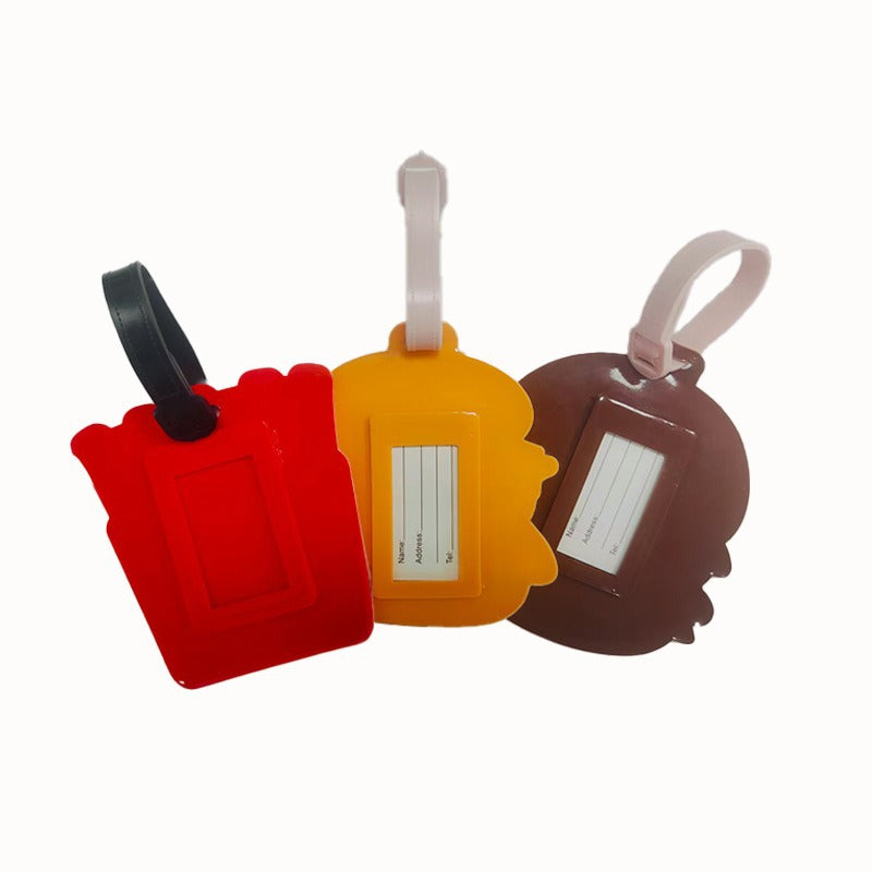 novelty burger shaped silicone luggage tag with flexible strap Stornfield
