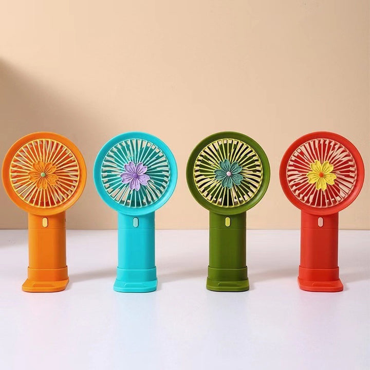 Ladies Portable Handheld Fan with Creative Flower Design Stornfield