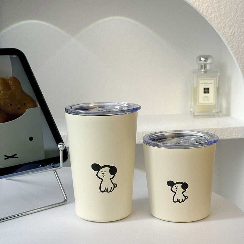 Ladies Insulated Drinking Cup with Charming Dog Design Stornfield