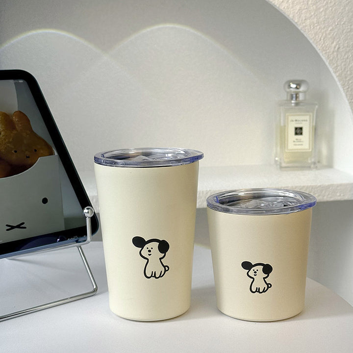 Ladies Insulated Drinking Cup with Charming Dog Design Stornfield