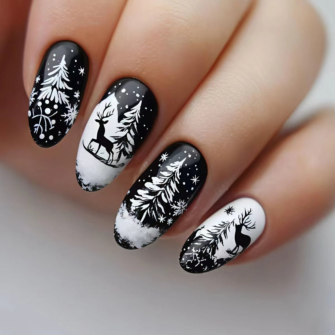 Elegant Artificial Nails in Christmas Design Stornfield