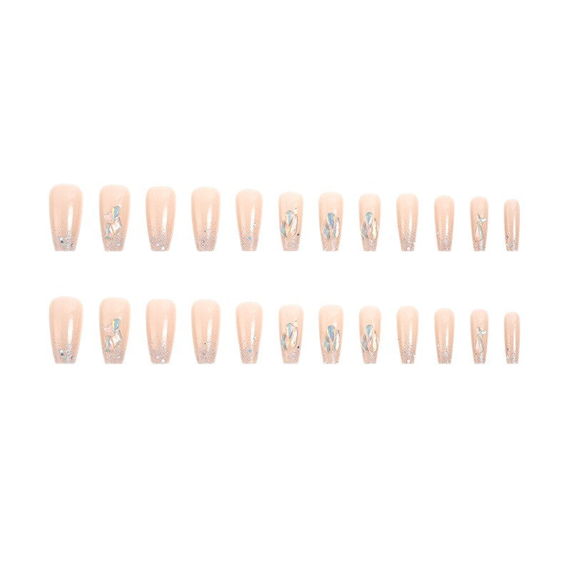 Glamorous artificial nail set with luxurious glitter elements Stornfield