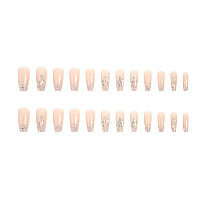 Glamorous artificial nail set with luxurious glitter elements Stornfield