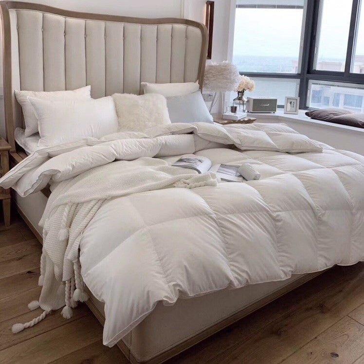All-Season Quilted Down-Alternative Comforter with Box-Stitch Construction
