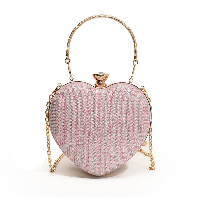 Glamorous Heart-Shaped Evening Clutch