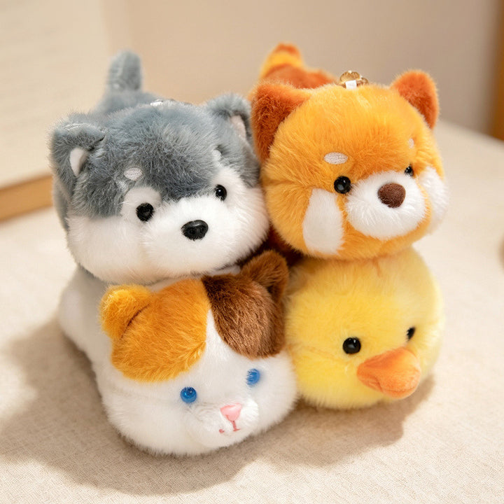Plush Fox Bag Charm Keychain with Wrist Loop and Soft Faux-Fur Stornfield