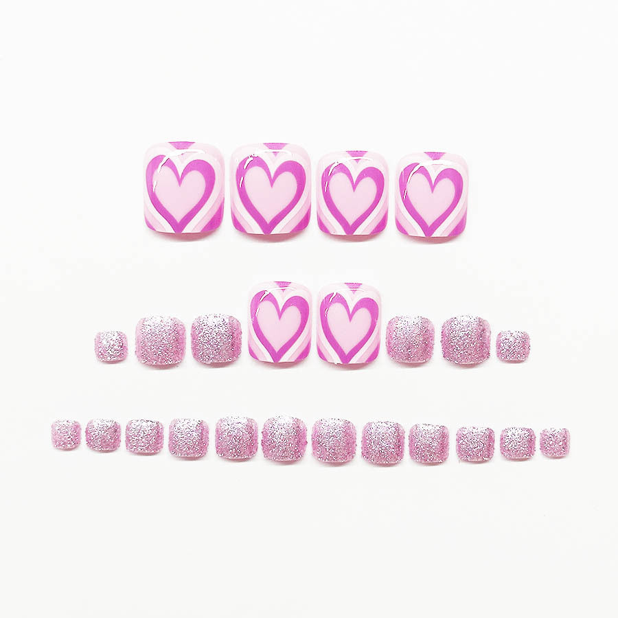 Heart-Themed Nail Art Extensions Stornfield