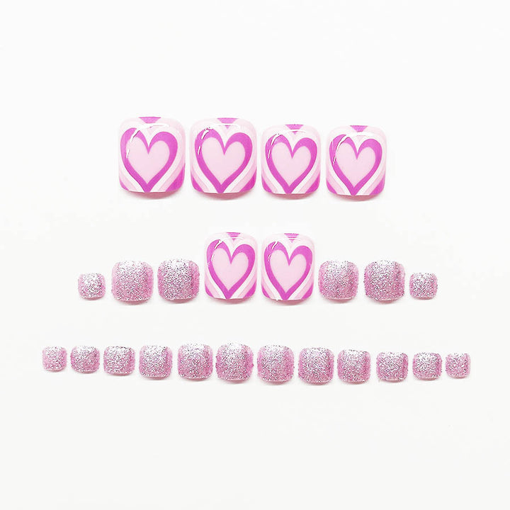 Heart-Themed Nail Art Extensions Stornfield