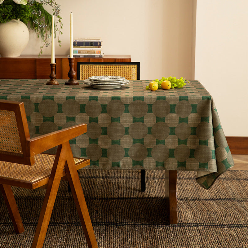 Rectangular tablecloth made of cotton-linen blend with ornamental jacquard structure Stornfield