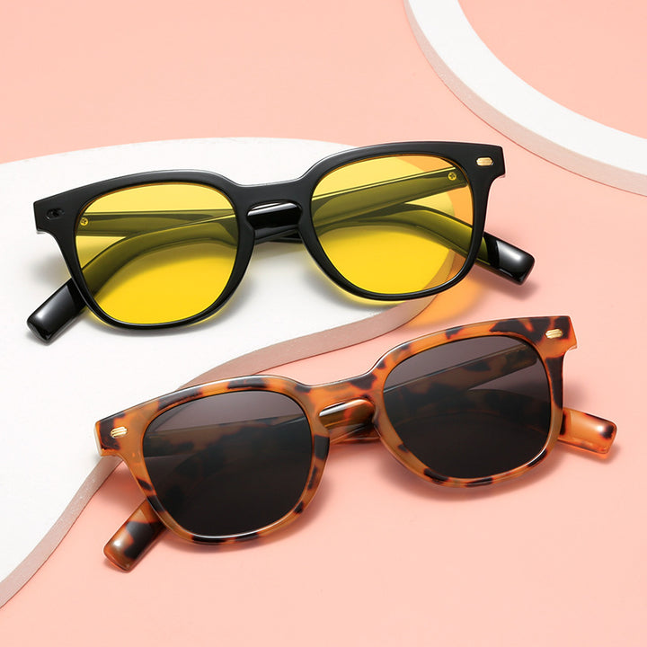 Ladies fashionable corrective glasses with elegant plastic frame and golden accents Stornfield