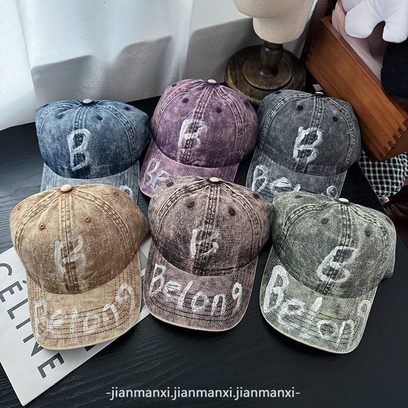 Women's Distressed Denim Adjustable Baseball Cap Stornfield