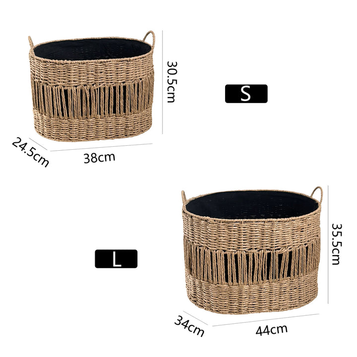 Storage basket with elegant fringe design Stornfield