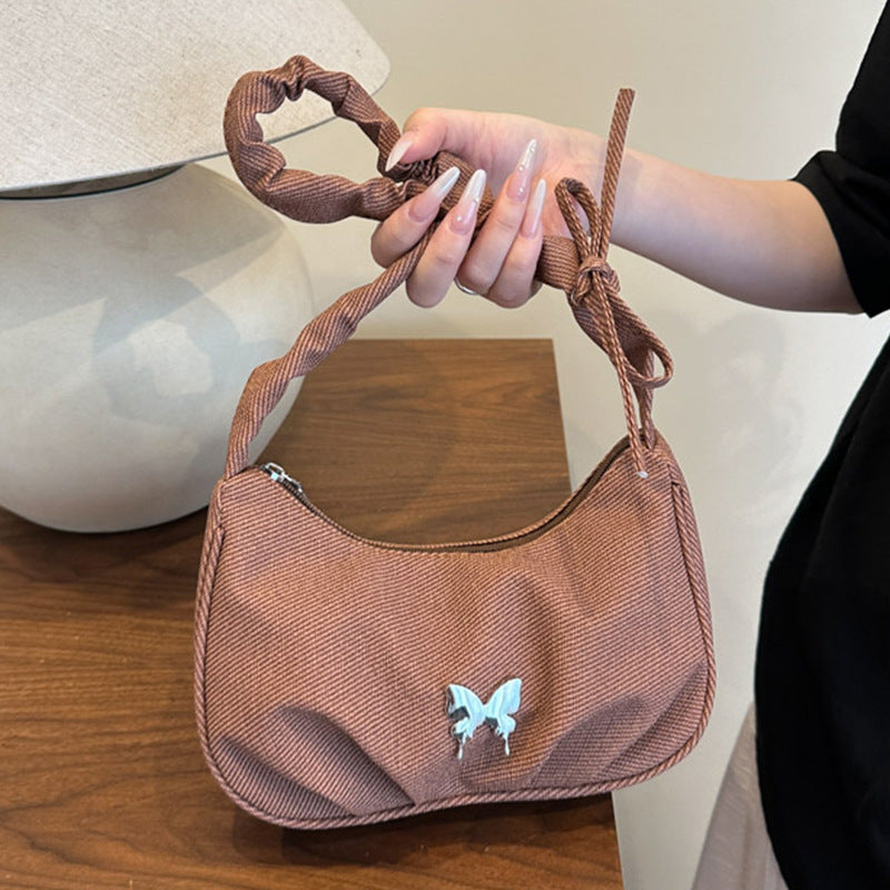 Elegant Textile Mini Shoulder Bag