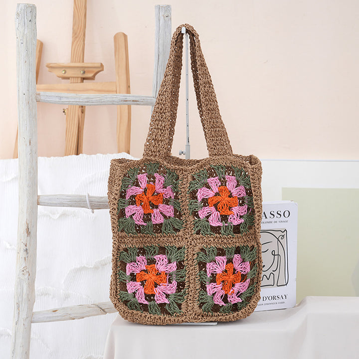 Handcrafted crochet bag with floral patterns Stornfield