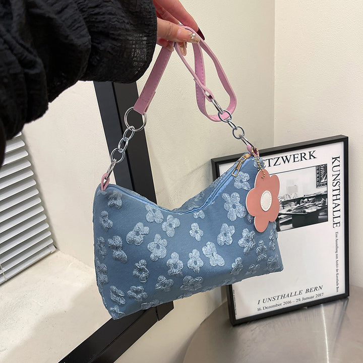 WoStylish Hobo Handbag with Floral Charm Stornfield