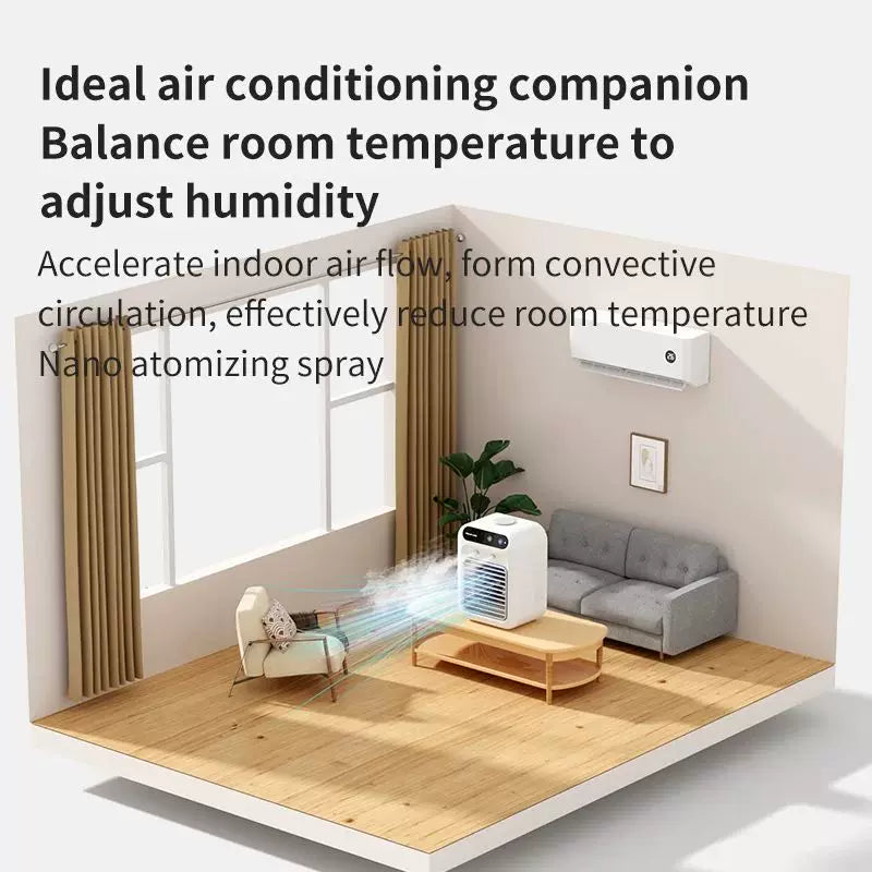 Unisex One Size Personal Desktop Evaporator Micro Cooler with Top Fill Ice Reservoir Adjustable Multi-Angle Air Outlets Whisper Quiet USB Fan Stornfield
