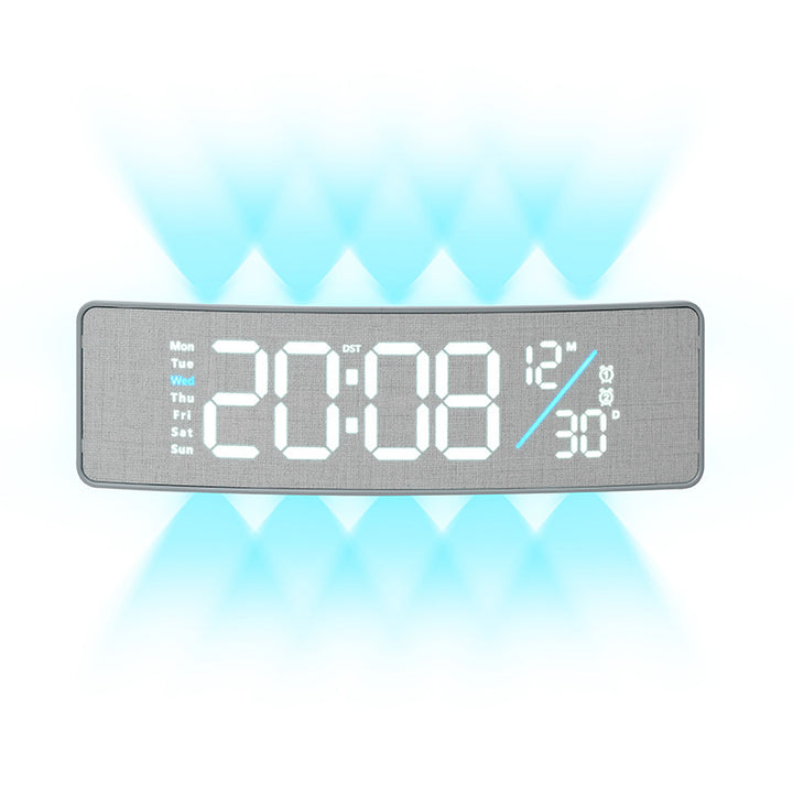 Digital display alarm clock with weekday display and temperature Stornfield