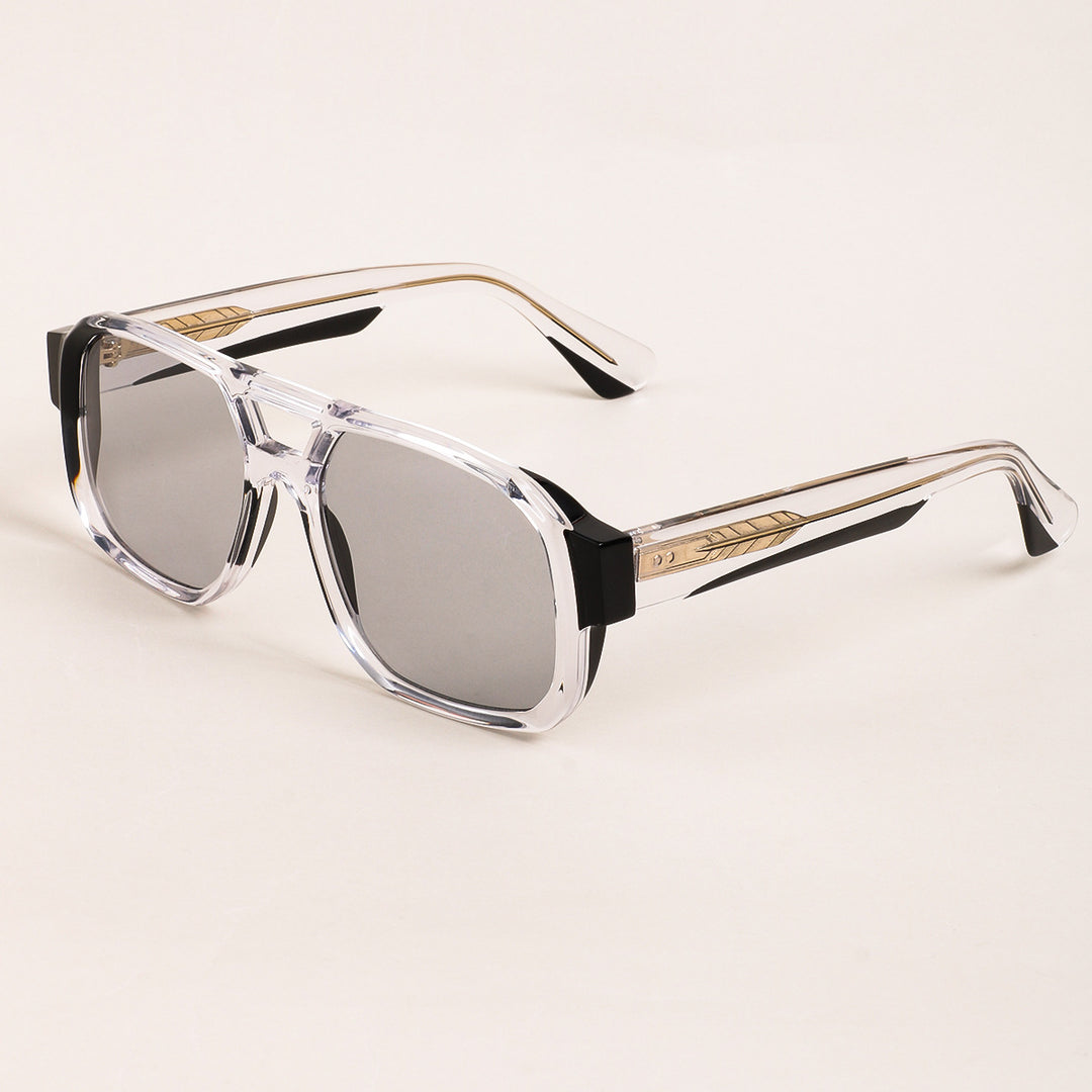 Women's sunglasses in modern oversized style with clear frame and sturdy lenses Stornfield