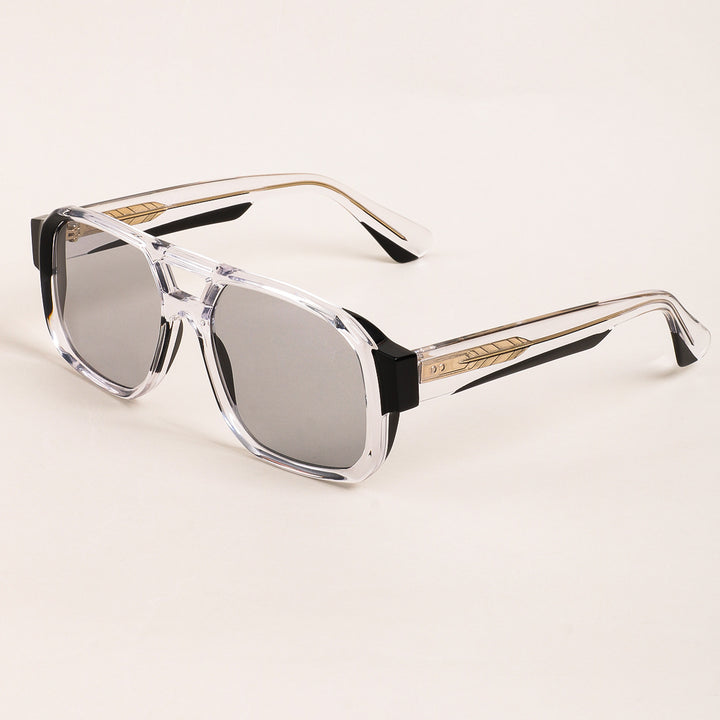 Women's sunglasses in modern oversized style with clear frame and sturdy lenses Stornfield