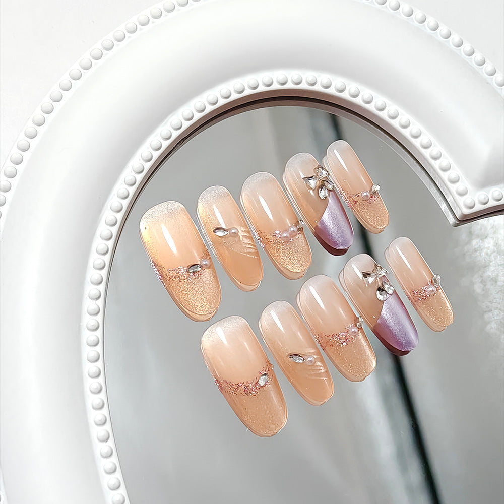 Glamorous Nail Set with Rhinestones Stornfield