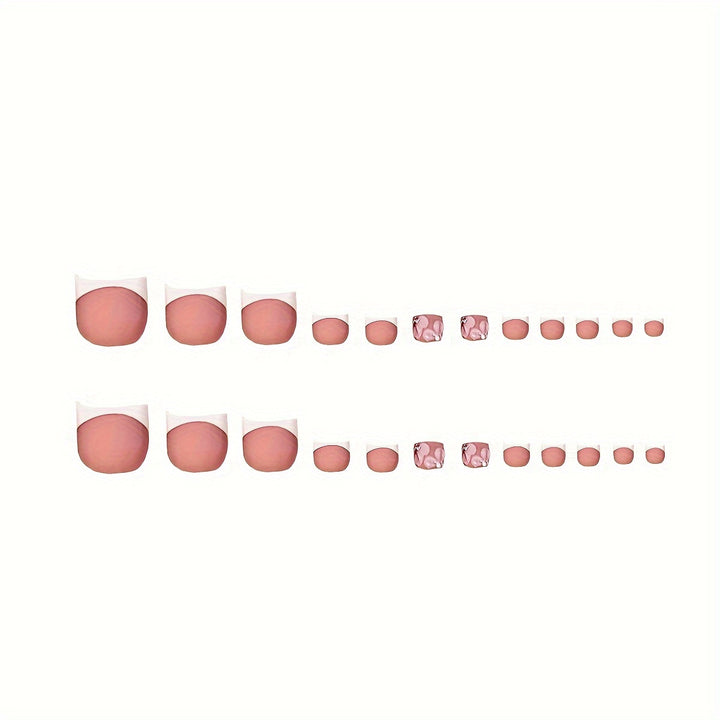 Floral French Tip Press-On Nail Set Stornfield