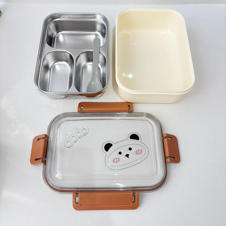 Fun-Shaped Multi-Section Stainless Steel Lunch Box
