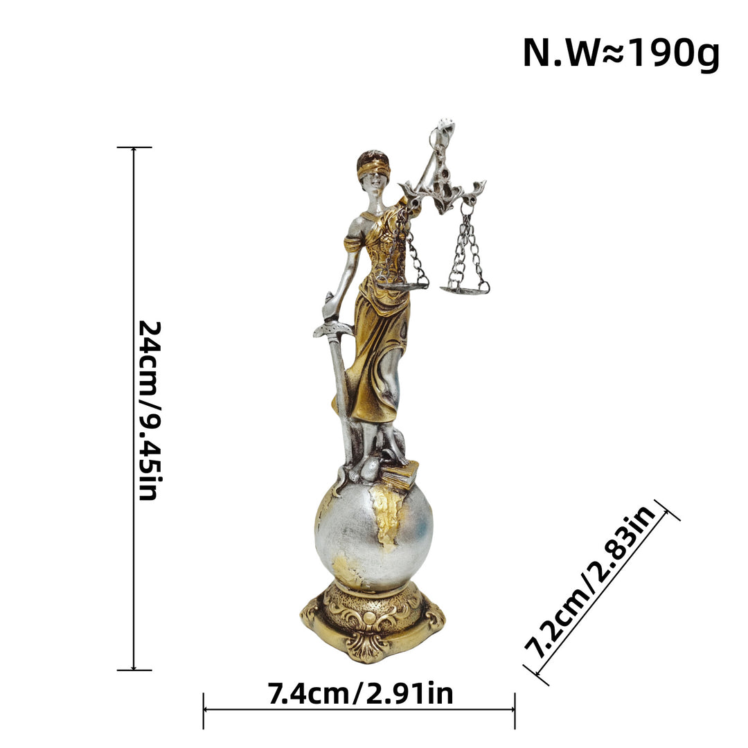 Elegant statue of Justitia in artistic details Stornfield