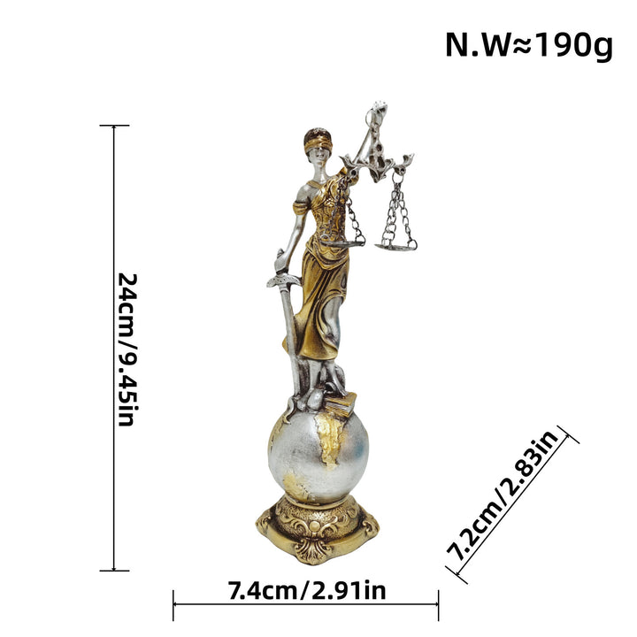 Elegant statue of Justitia in artistic details Stornfield