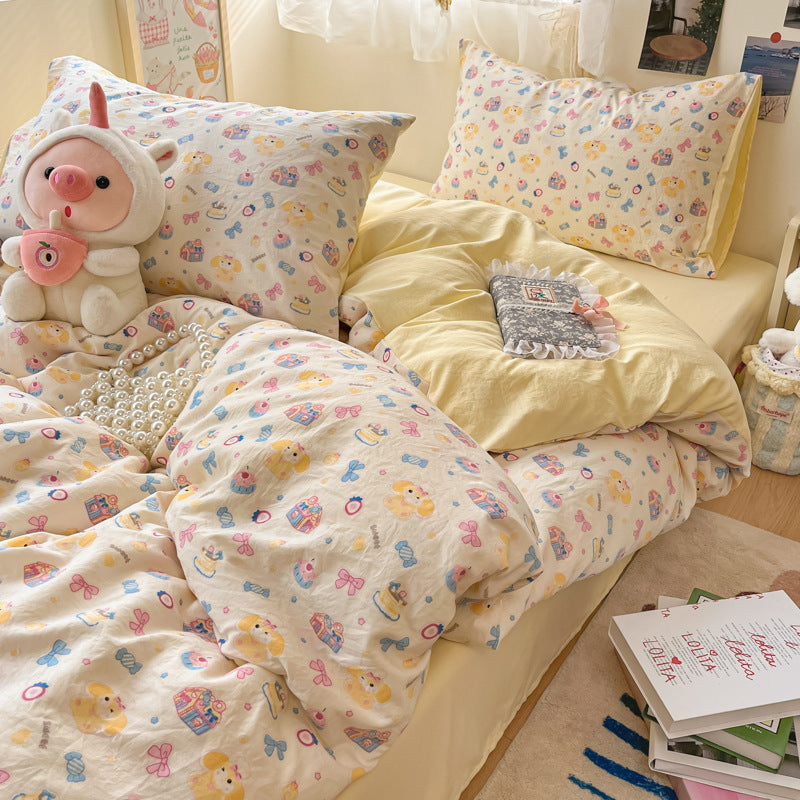 Children's Whimsical Cartoon-Themed Bedding Set