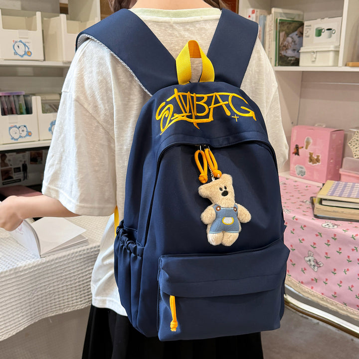 Casual Backpack with Cute Plush Keychain Stornfield