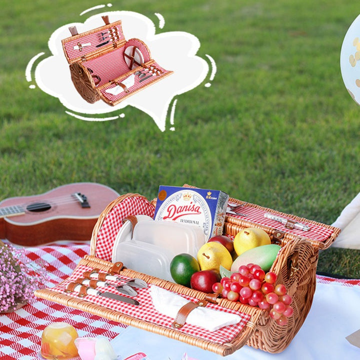 Women's picnic basket with elegant dish set Stornfield